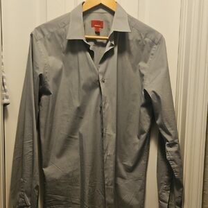 AlfanI Men's Light Gray Dress Shirt
